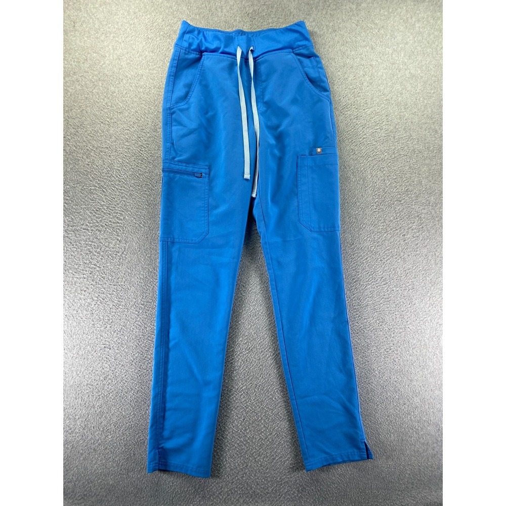 Figs Women's XS/T Blue Yola High Waist Skinny Scrub Pants Medical Nursing Health